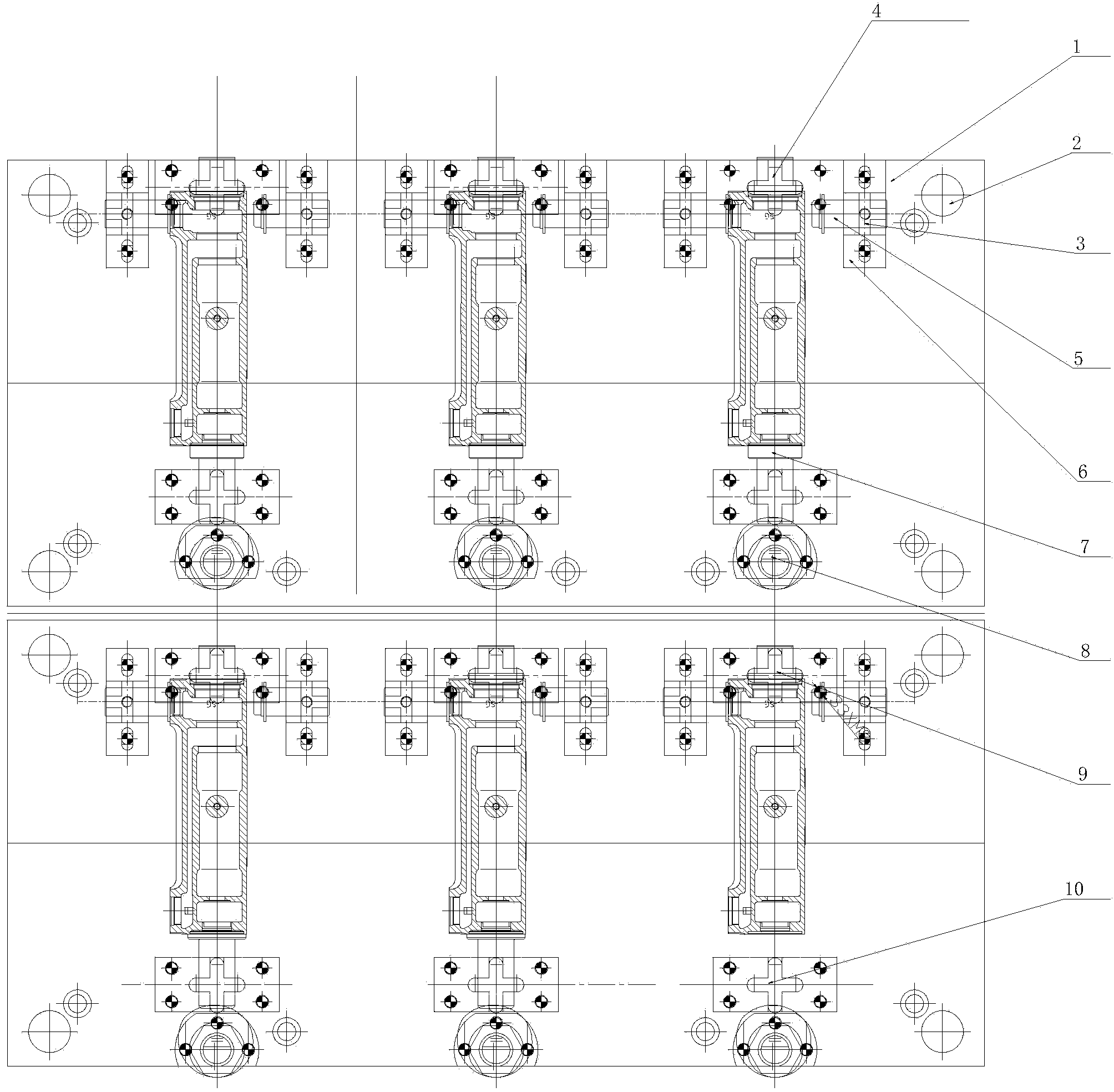 CNC (Computer Numerical Control) six-axis linked sanitary casting machining device