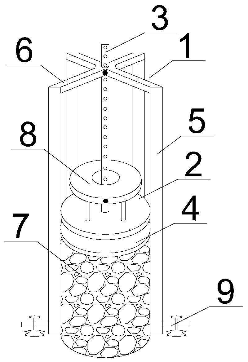 Mold for preparing test piece of geotechnical model and preparation method