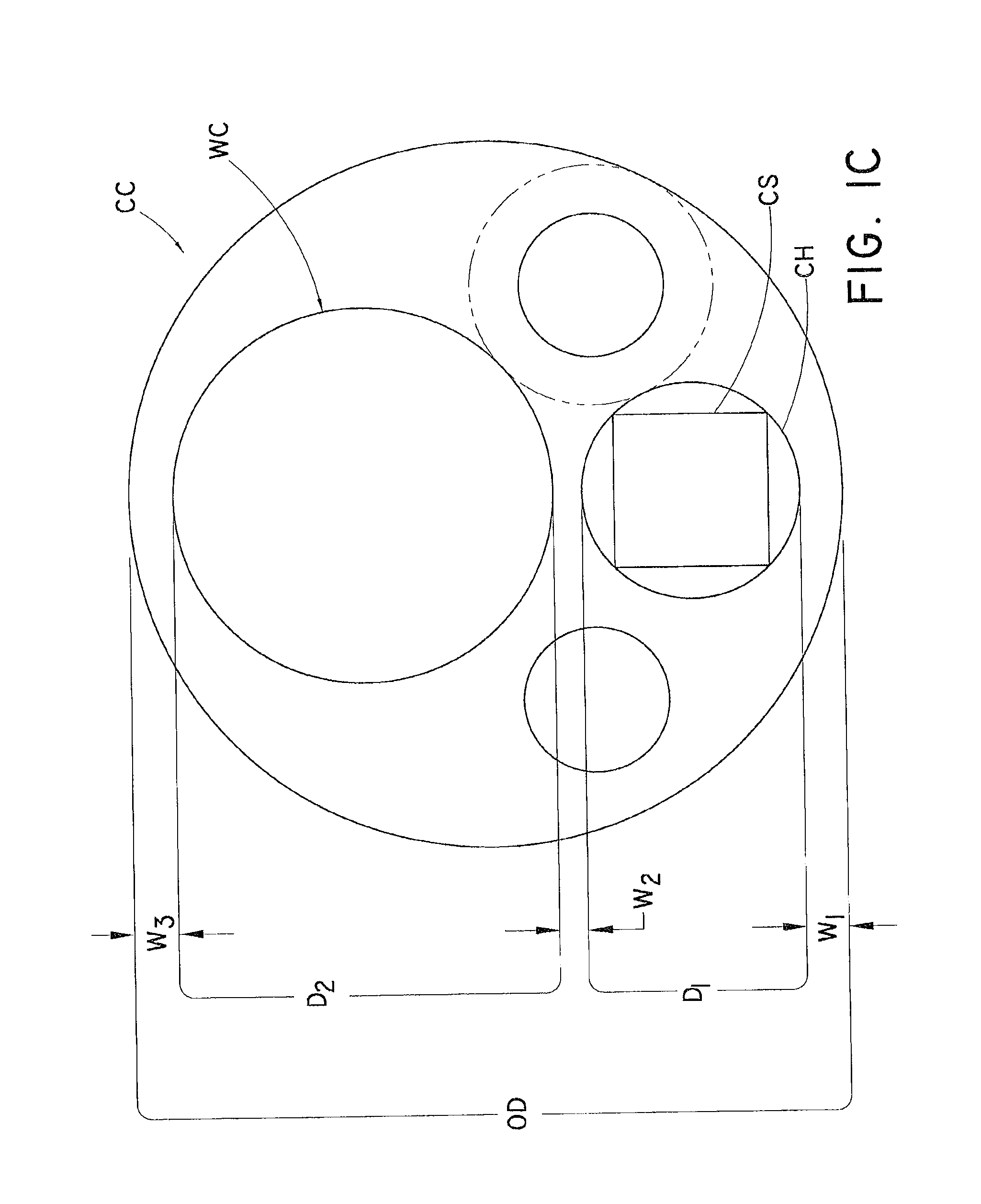 Space-optimized visualization catheter with oblong shape