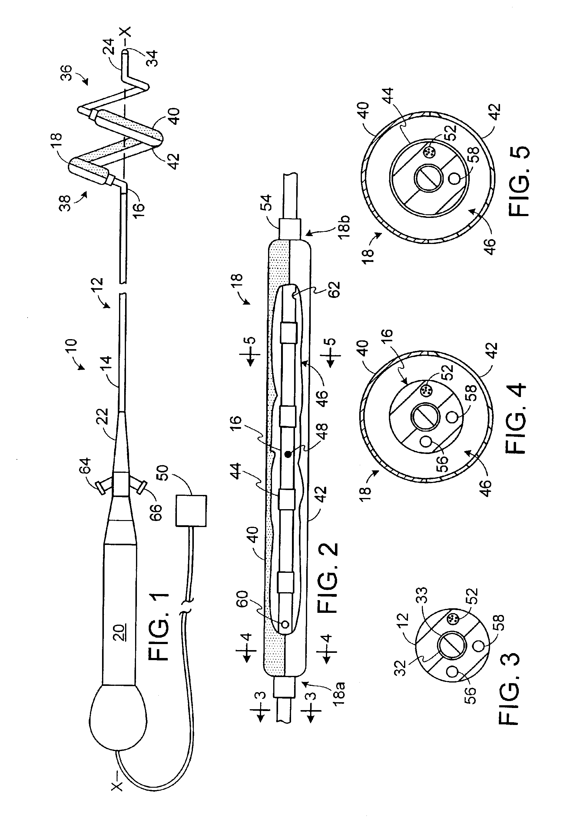 Probes having helical and loop shaped inflatable therapeutic elements