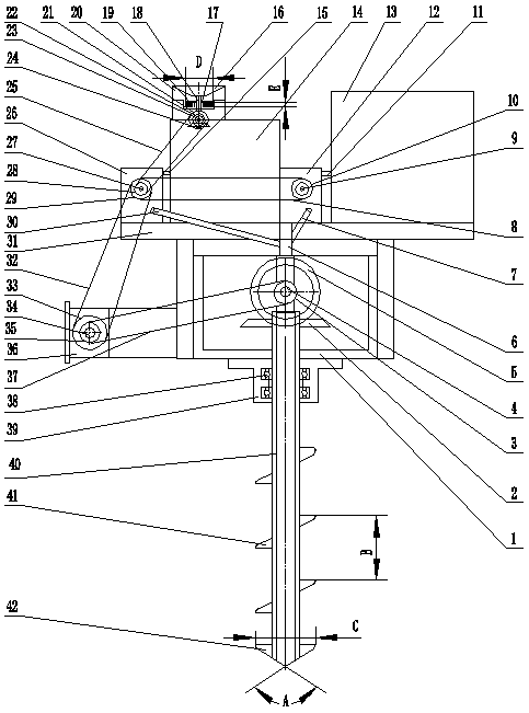 Deep applying machine for orchard liquid fertilizers