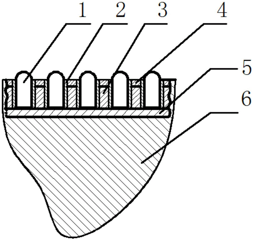 Column nail roller surface repairing method of novel high-pressure roller mill