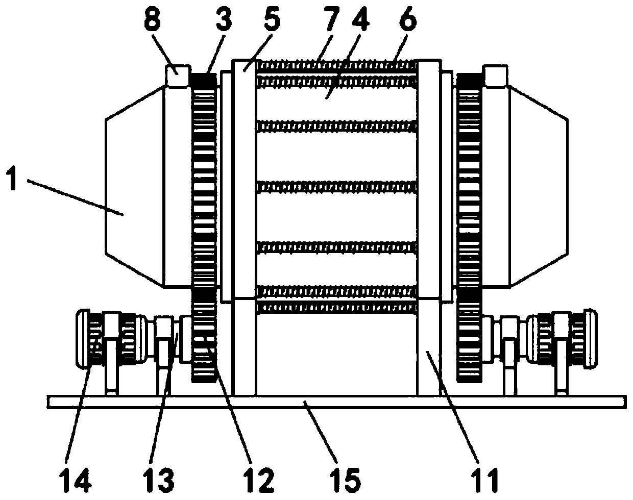 A Shaftless Polishing Equipment for Mat Bamboo Chips and Its Application Method