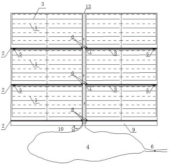 Drained water recycling and nitrogen and phosphorus cascaded percolation, blocking and removal system for paddy field on southern gentle slope land and application method of system