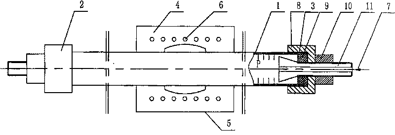 Method for forming long tube part with partial convexity