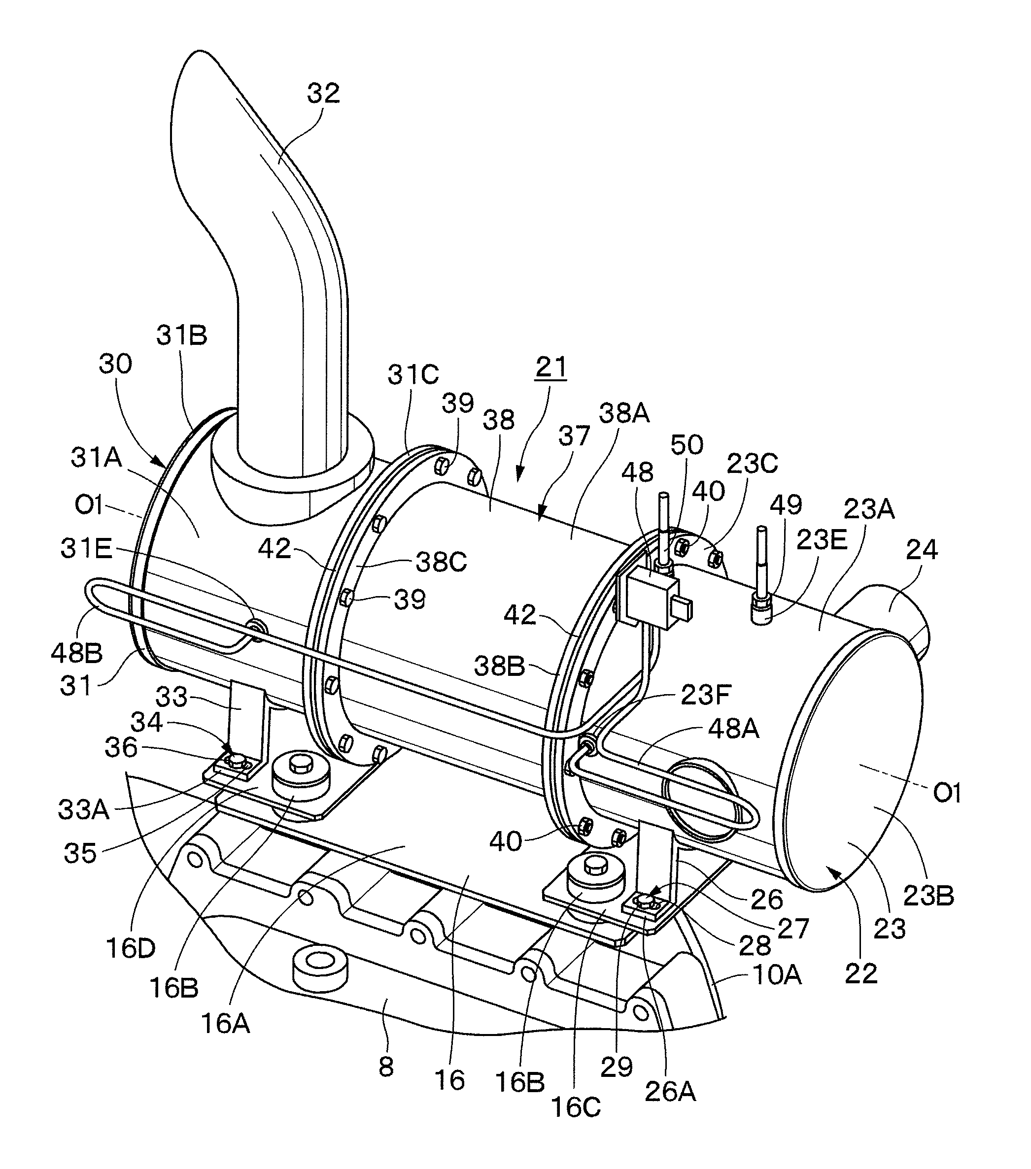 Exhaust gas treatment device