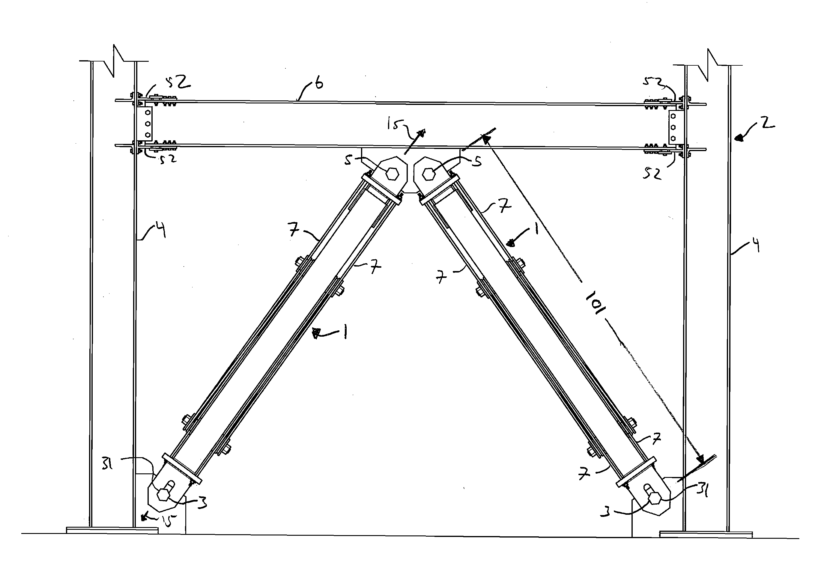 Self-Centering Braced Frame for Seismic Resistance in Buildings