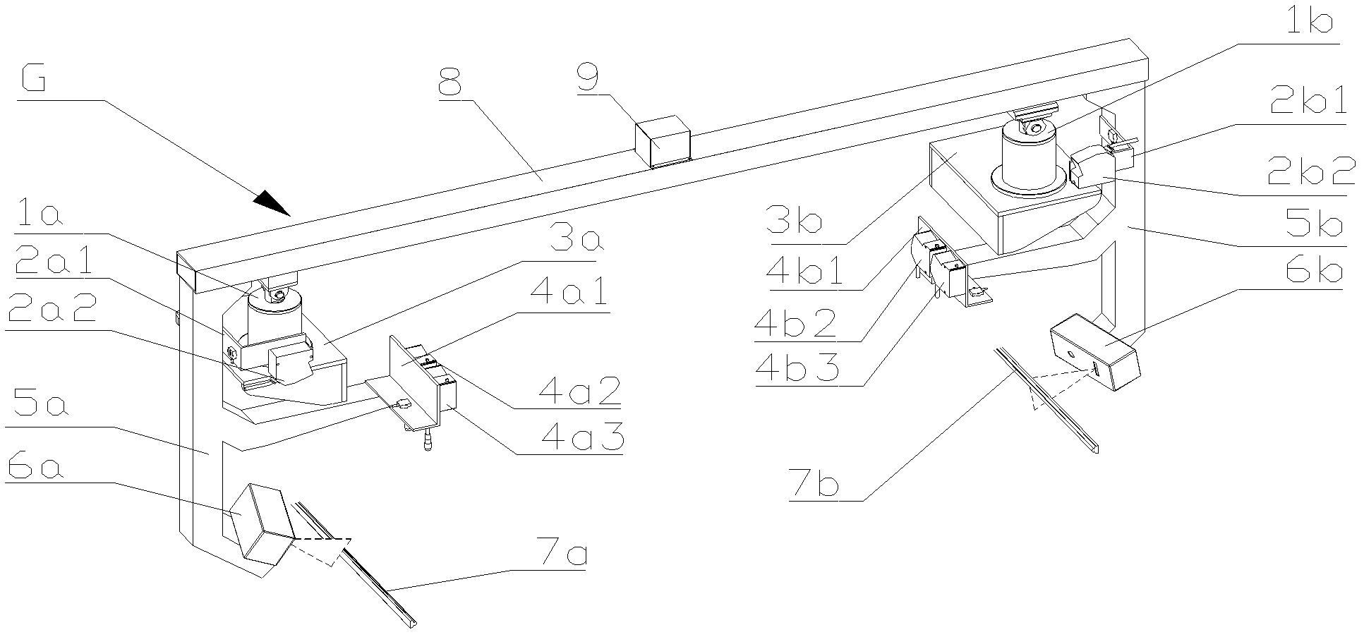 Monitoring system and dynamic detection equipment thereof for medium-low magnetic suspension train contact rail