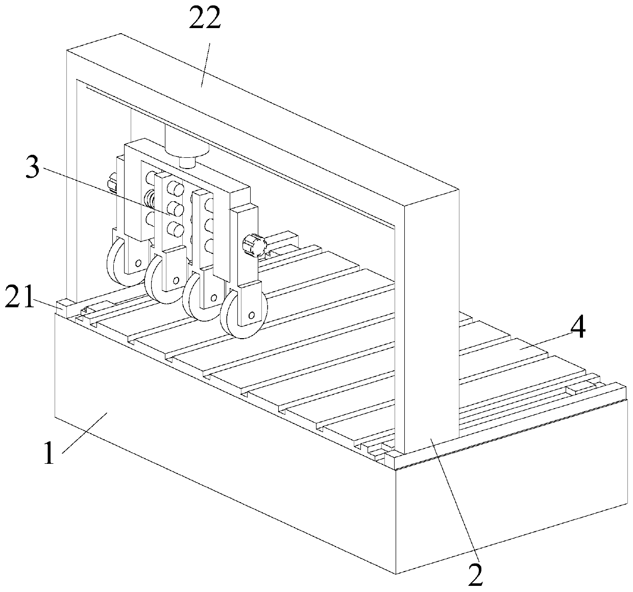 Workpiece surface plastic deformation rolling device and using method thereof