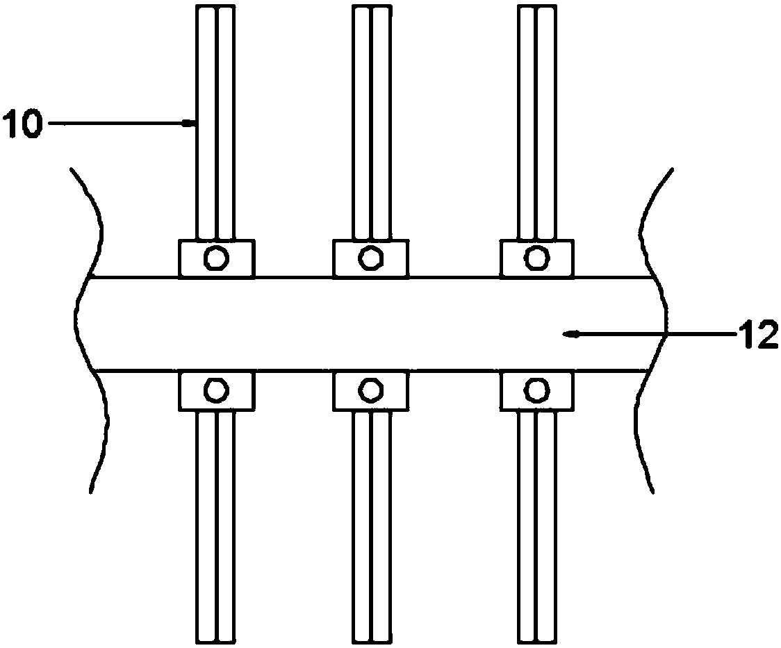 Continuous smashing device for forage grass in animal husbandry