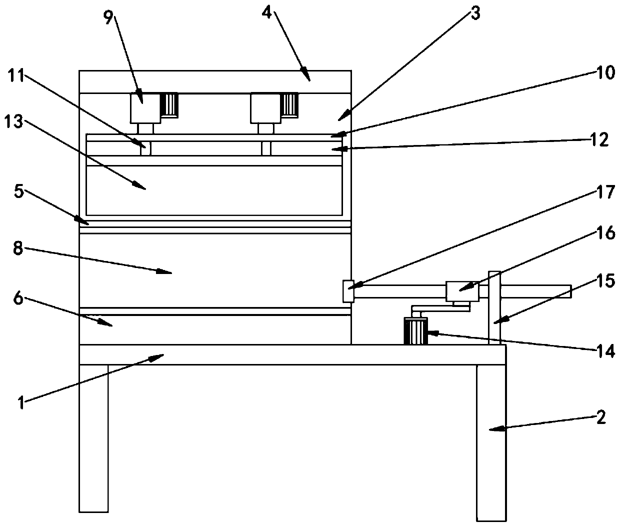 Iron sheet beveling device used for hardware machining