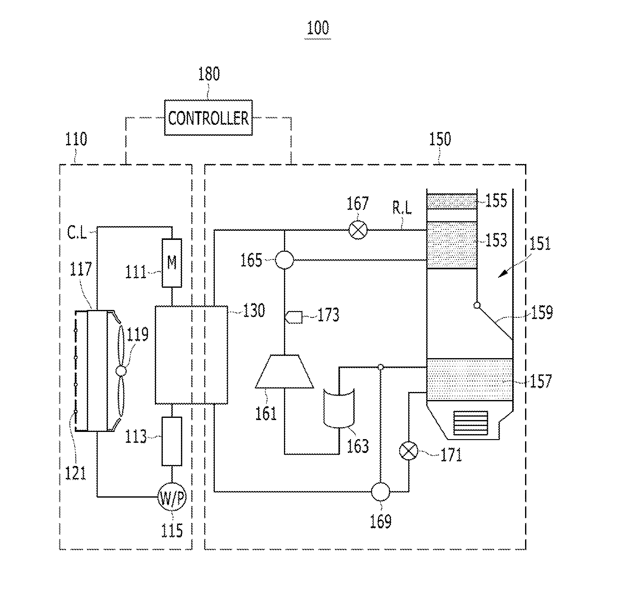 Heat pump system for vehicle