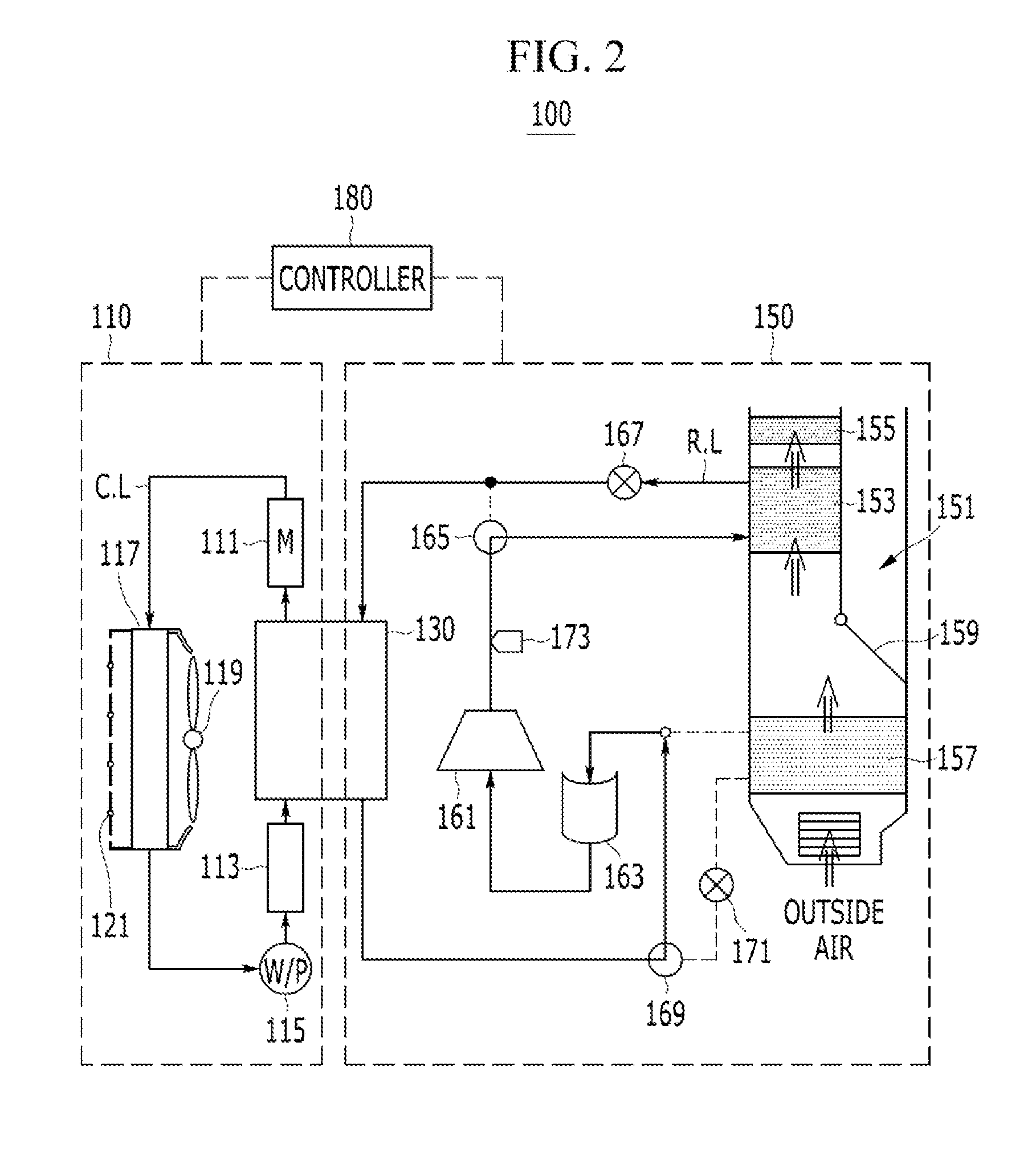 Heat pump system for vehicle