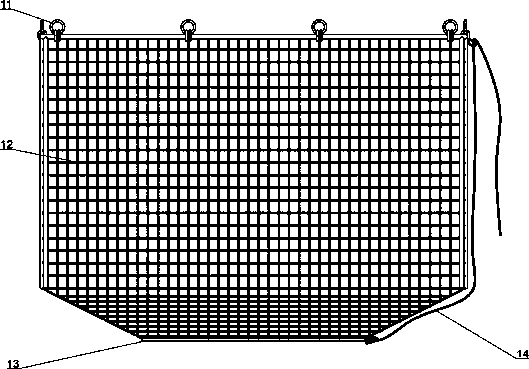 Tuck net conveyor in sugarcane field and operation method