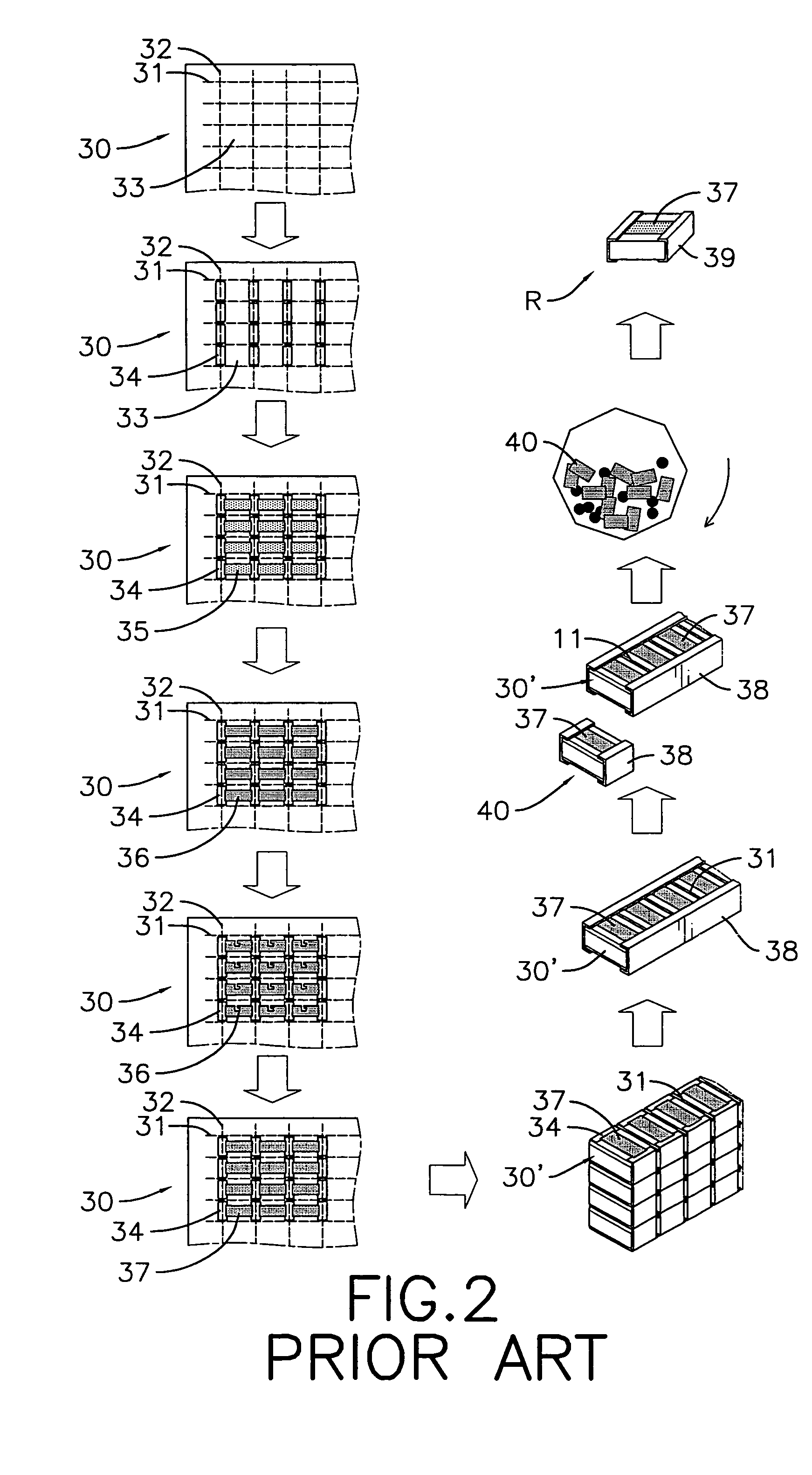 Substrate for forming passive elements in chip type