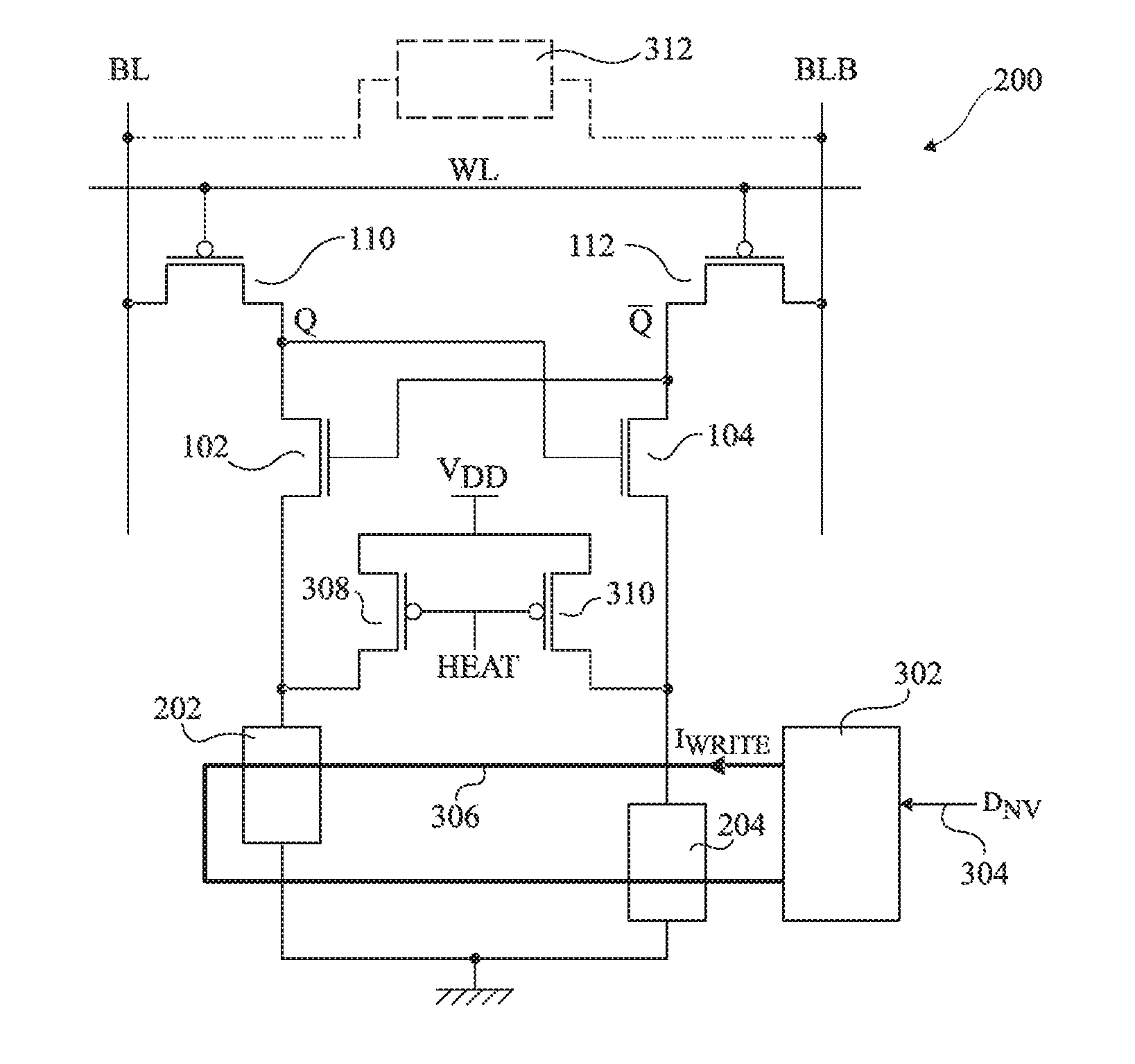 Volatile/non-volatile memory cell