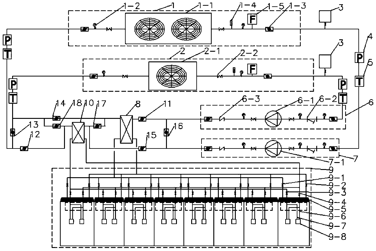 Server cooling system combining server chip gravity type heat pipe and heat pipe back plate