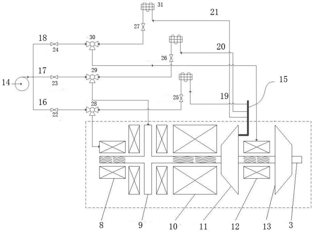 Gas path system for rotor system of micro gas turbine and micro gas turbine