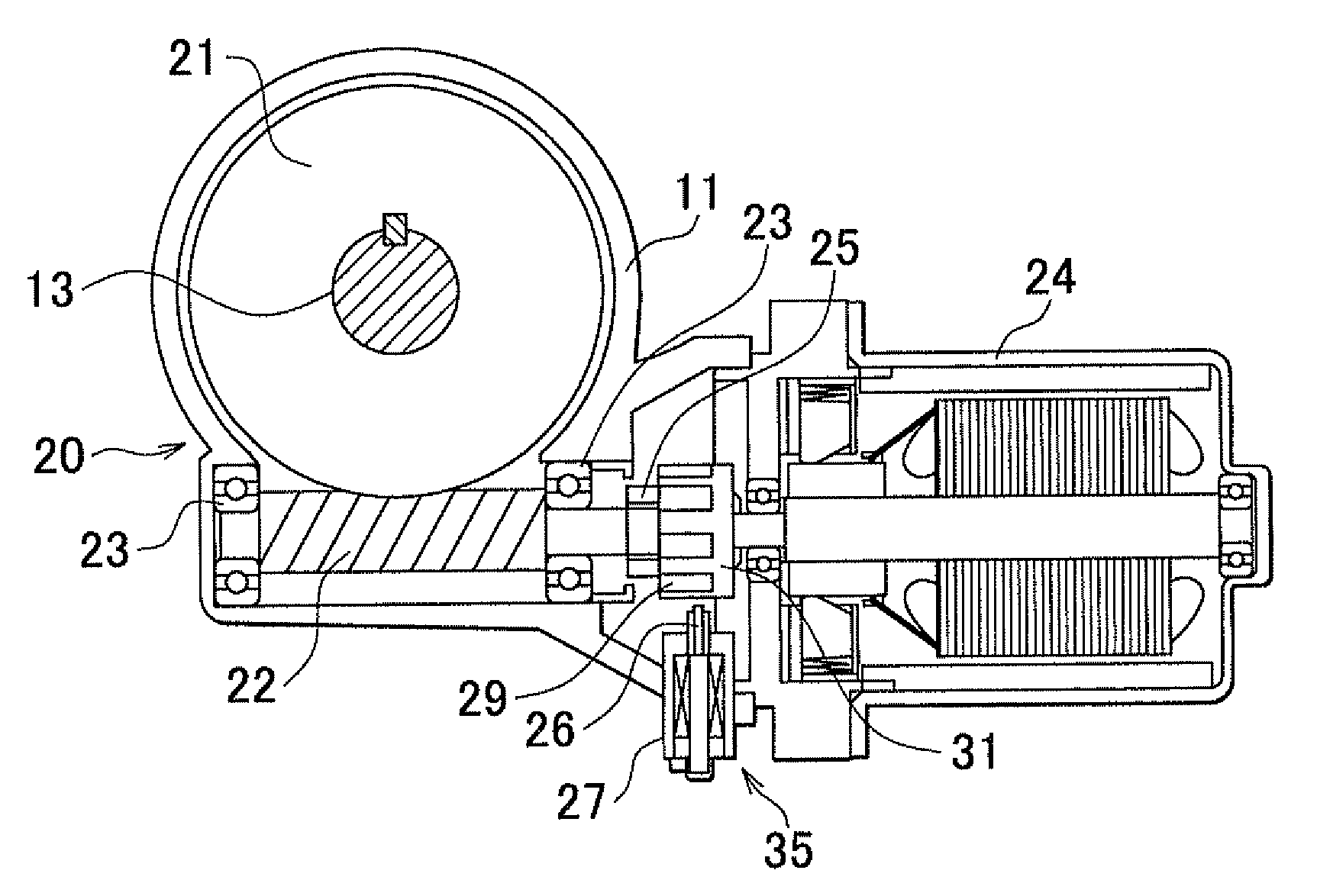 Lock device and electric power steering system