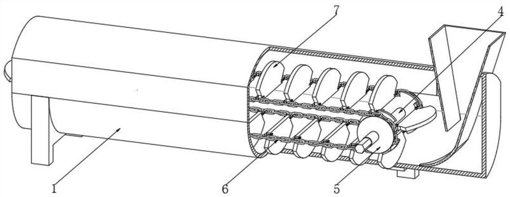 Centralized loop chain management conveying system for metal machining cuttings and conveying method thereof