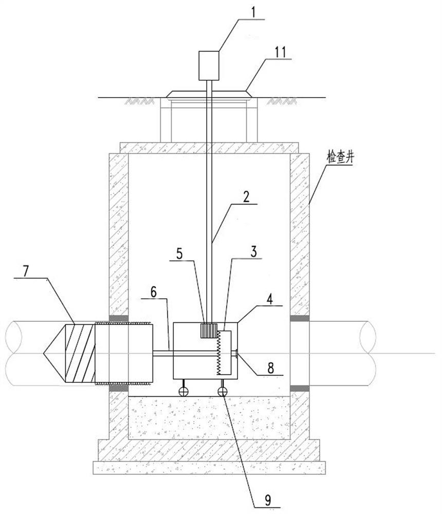 Sewage pipeline plugging system suitable for high-water-level operation and use method