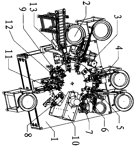 Automatic assembling equipment for automobile engine water temperature sensor module