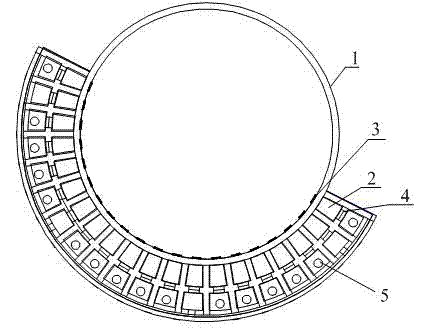 Water-distributing device for large-size artificial wetland sewage treatment system