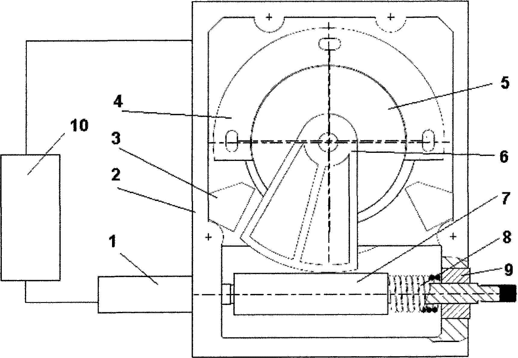 Torque motor actuator of linear diesel engine