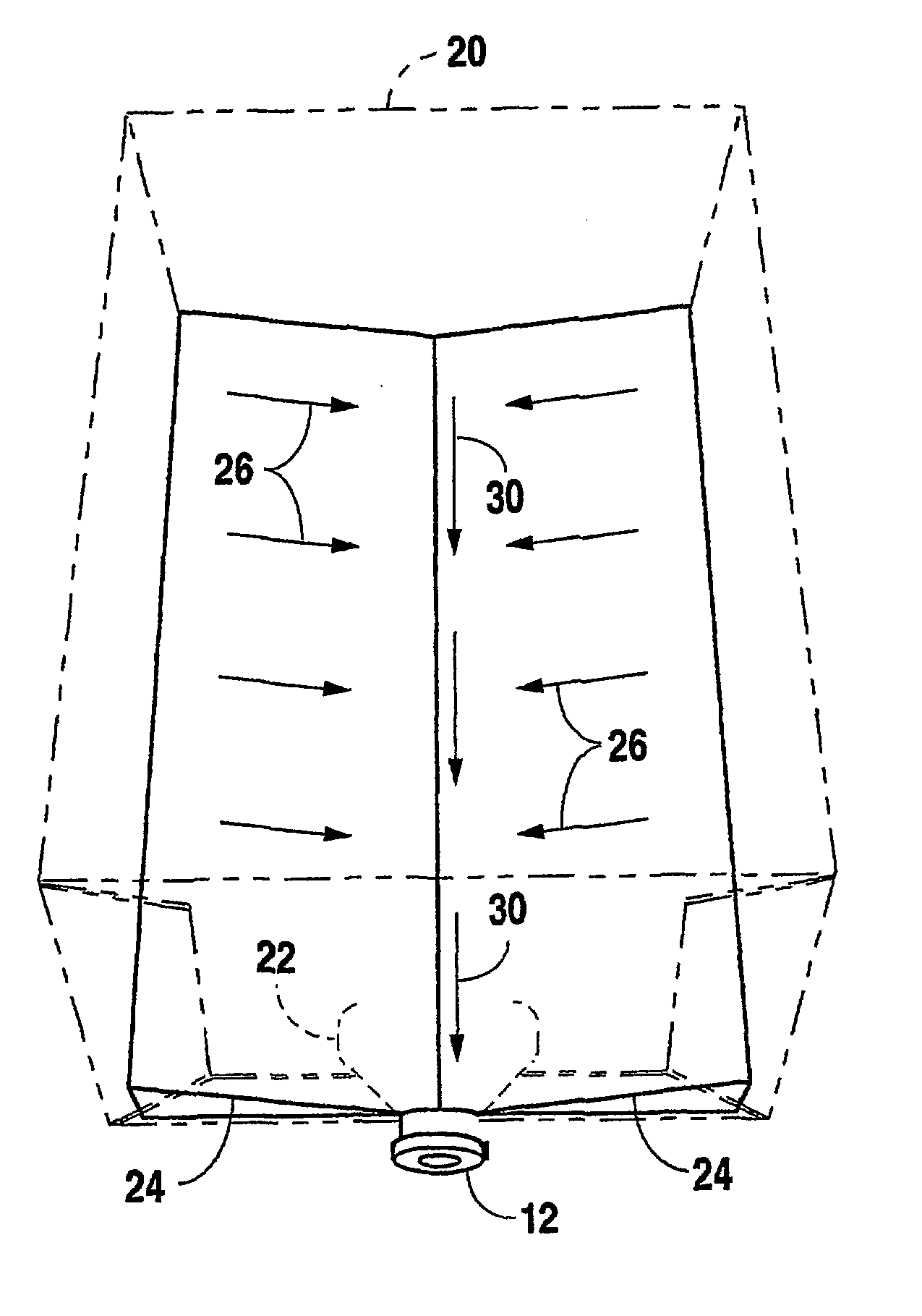 Bag-in-box container for liquids