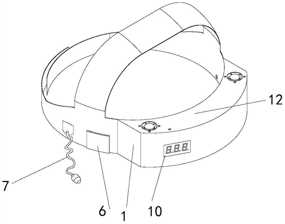 A head-mounted automatic cooling device and cooling method