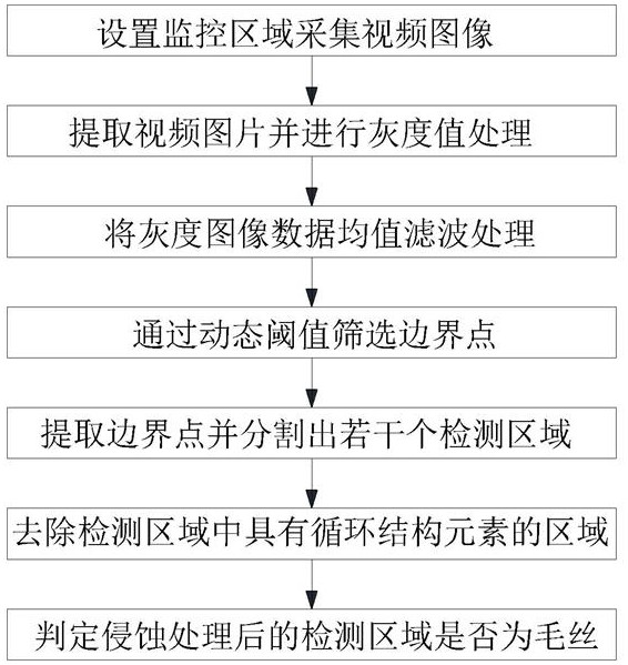 Method, device and storage medium for wool detection of carbon fiber warp knitted fabric