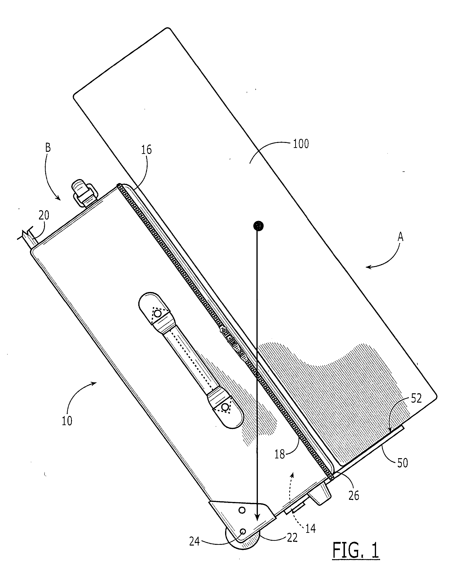 Wheeled Luggage with Extendable Supportive Tongue