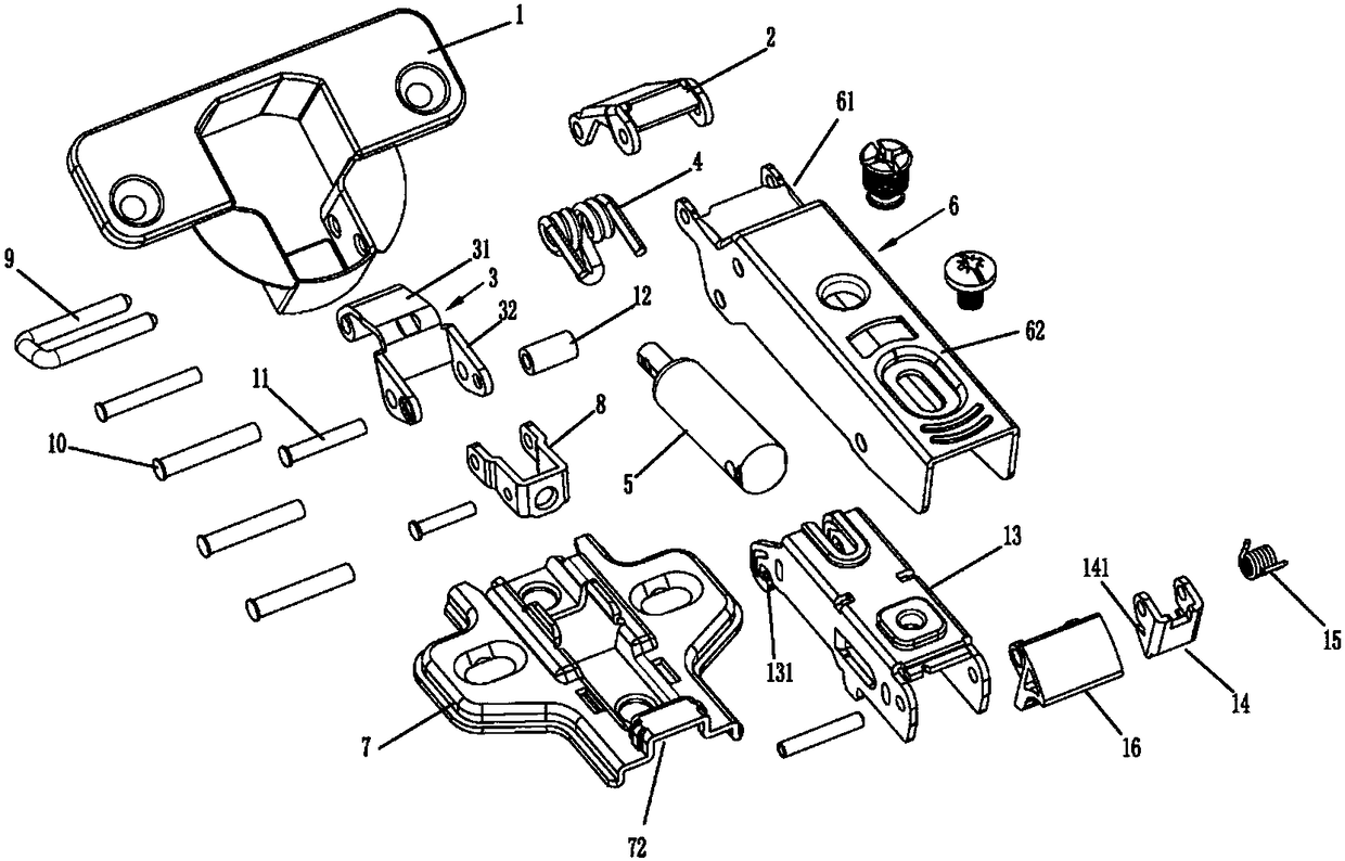 Buffer hinge suitable for thick door plate