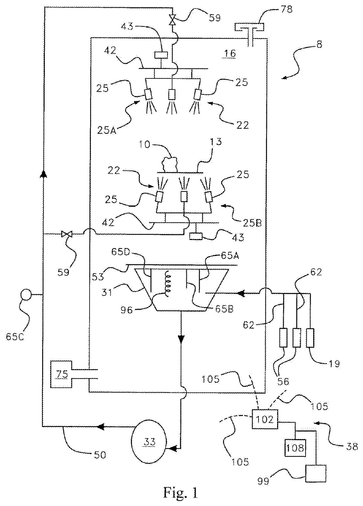 Method And Apparatus For Support Removal Using Directed Atomized And Semi-Atomized Fluid