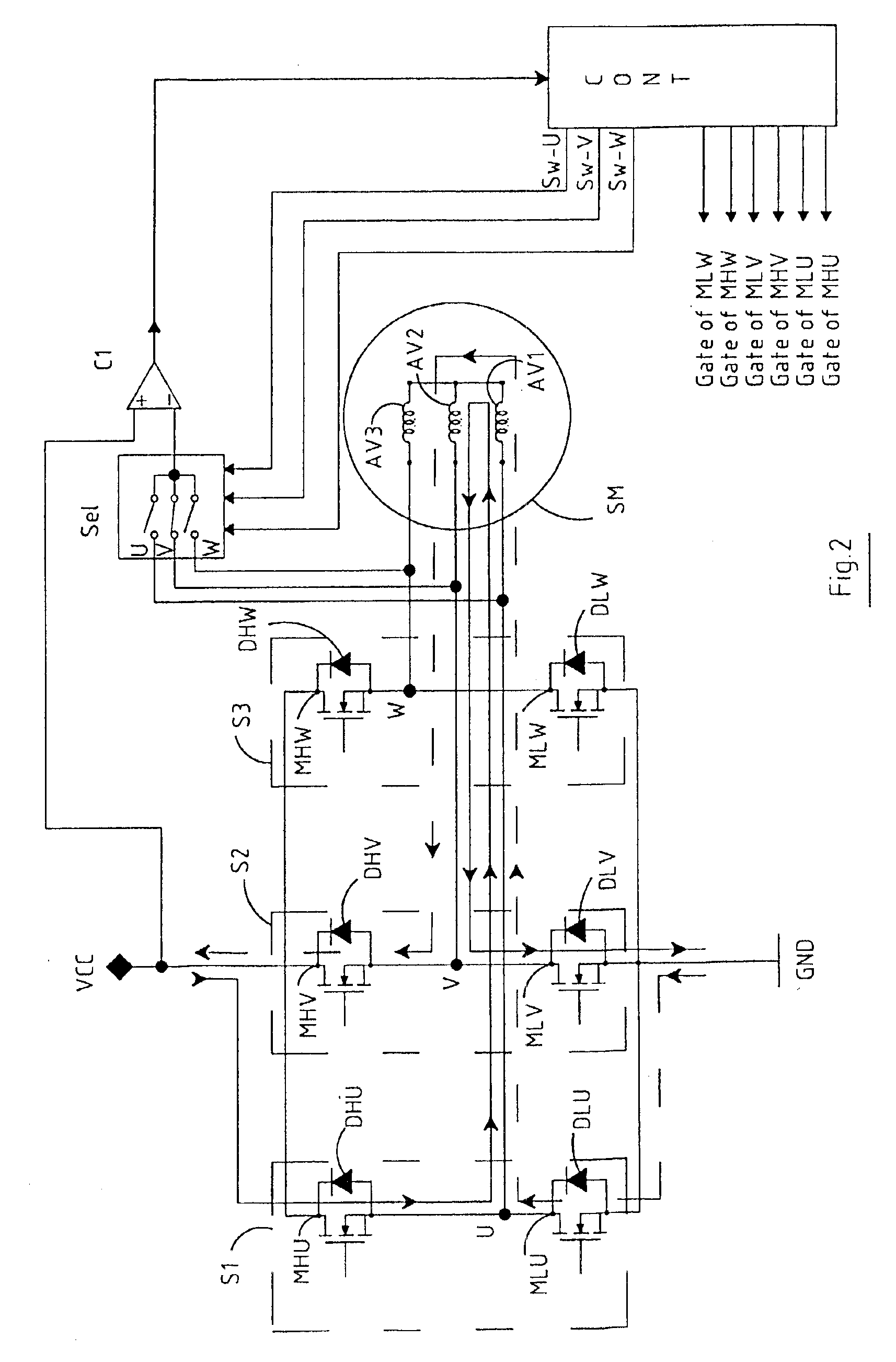 Method for detecting the position of a rotor of a DC motor and related circuit