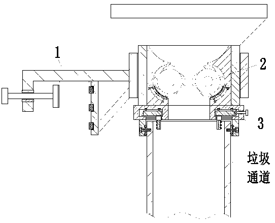 External auxiliary structure of high-rise building garbage channel