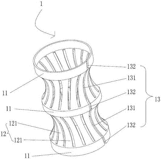 Crown spring jack connecting part