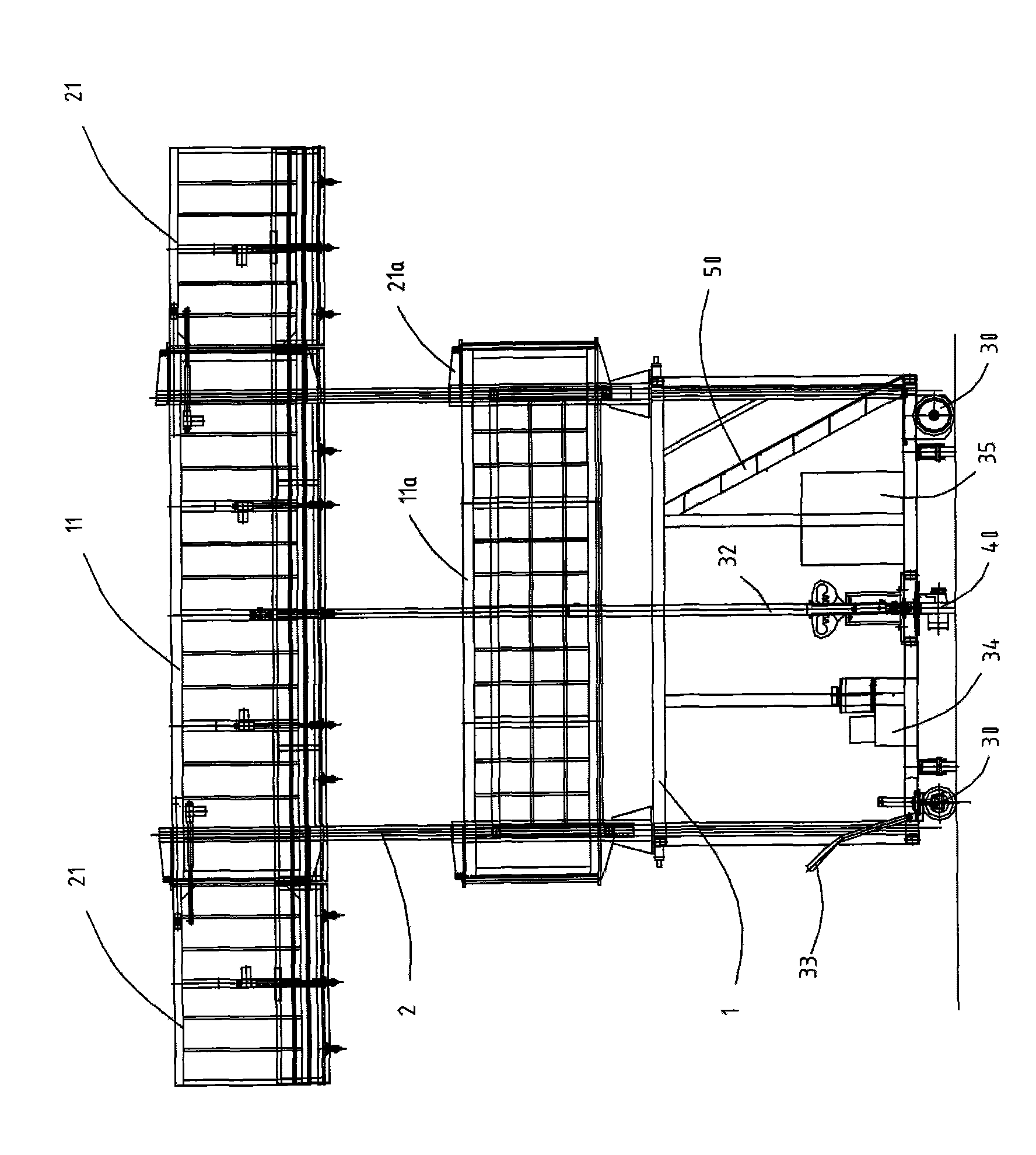 Movable working vehicle with lifting protective screening