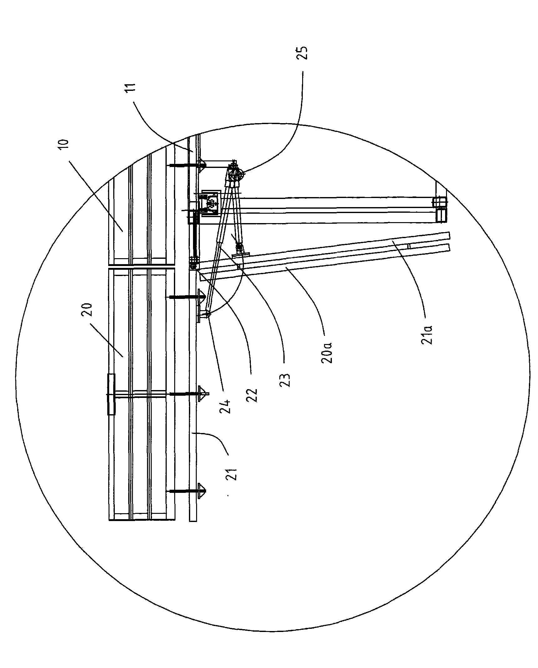 Movable working vehicle with lifting protective screening