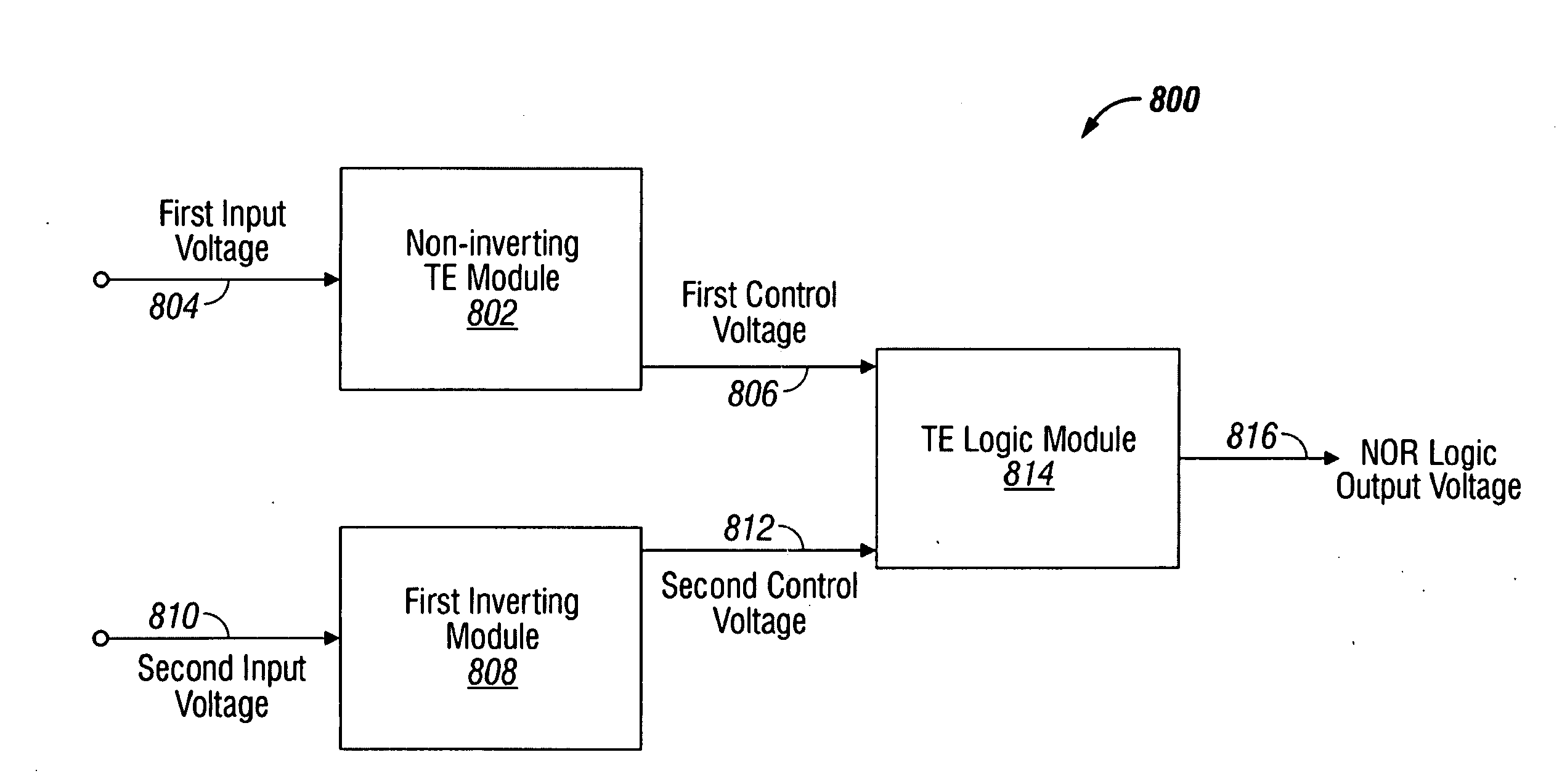 Thermal Electric NOR Gate