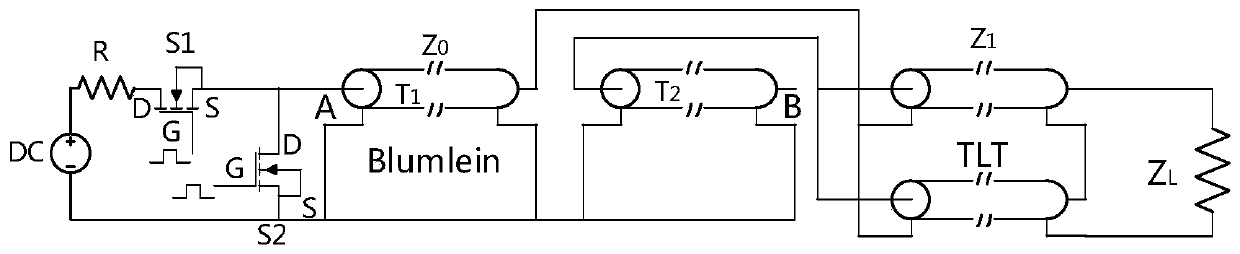 Modular solid-state nanosecond pulse generator based on pcbblumlein transmission lines and pcb transmission line transformers