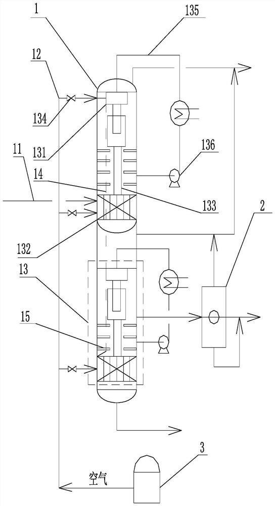 Tower-type enhanced oxidation system and method for preparing hydrogen peroxide