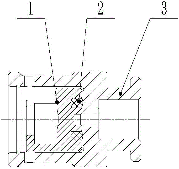 Split sealing structure for piston core of loader booster pump