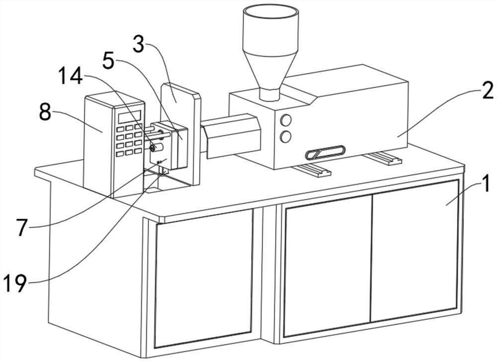 Auxiliary matched ejection device of injection molding machine for plastic part production