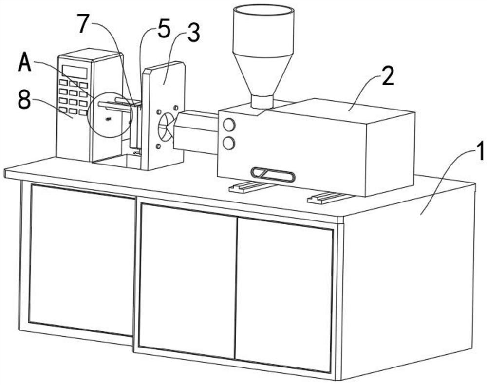 Auxiliary matched ejection device of injection molding machine for plastic part production