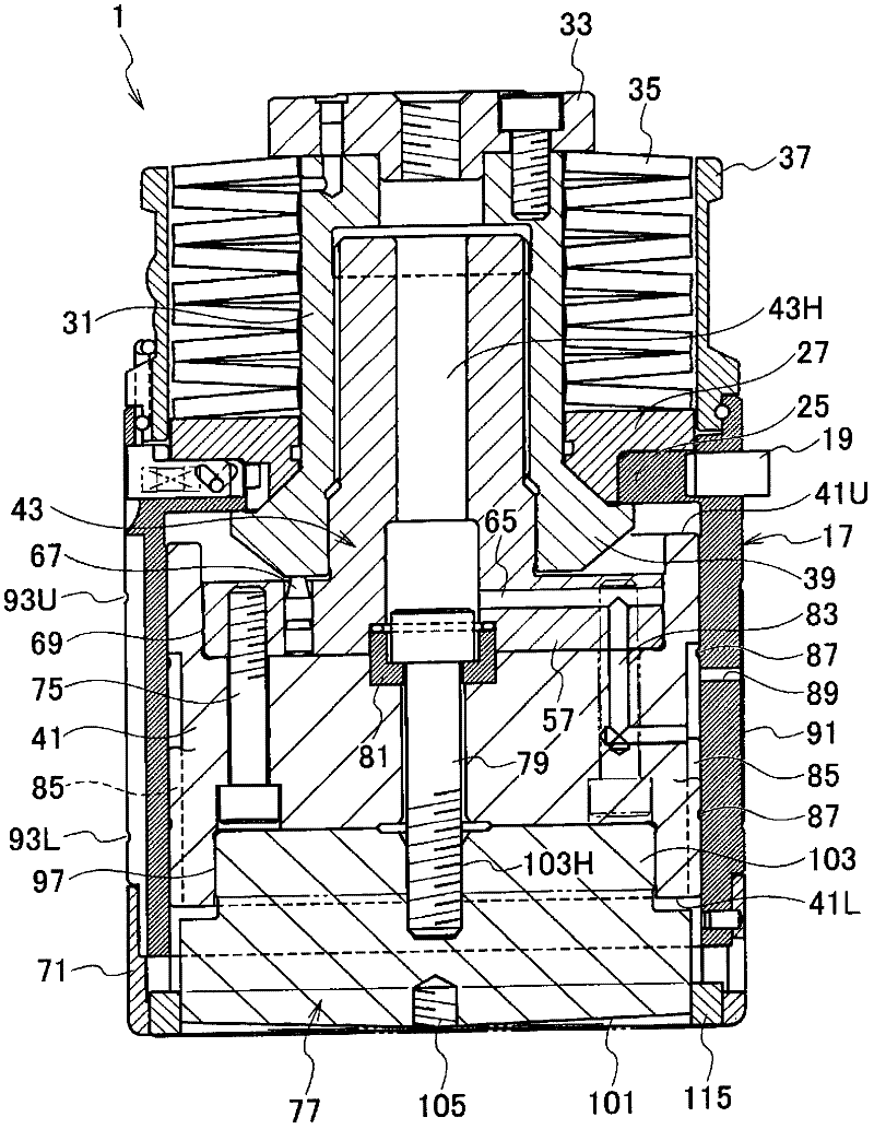 Punch die and method of supplying lubricating oil