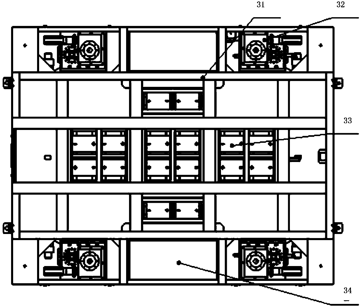 Omni-directional wheel device and electric drive transfer vehicle with same