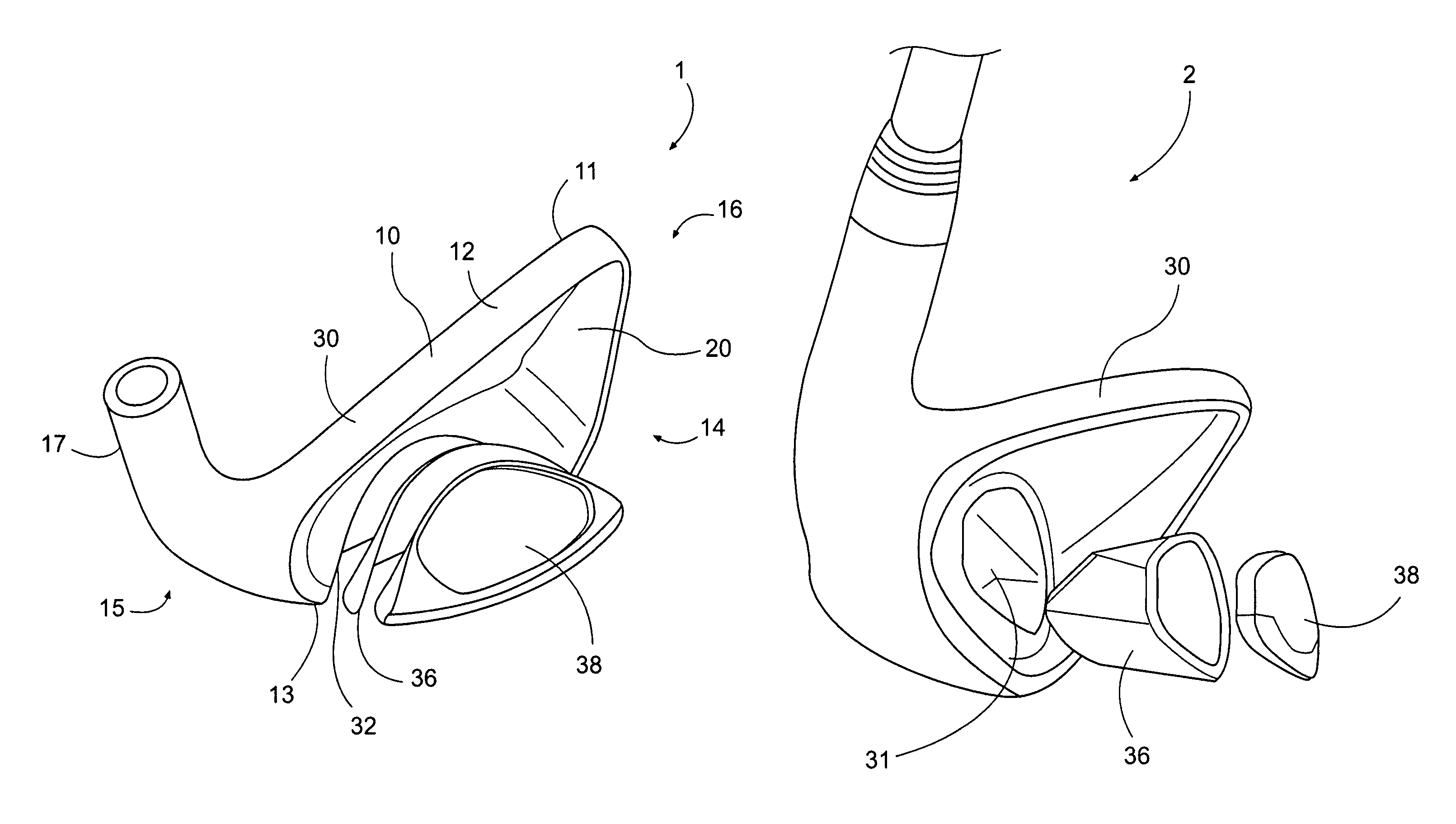 Multi-piece golf club head with improved inertia