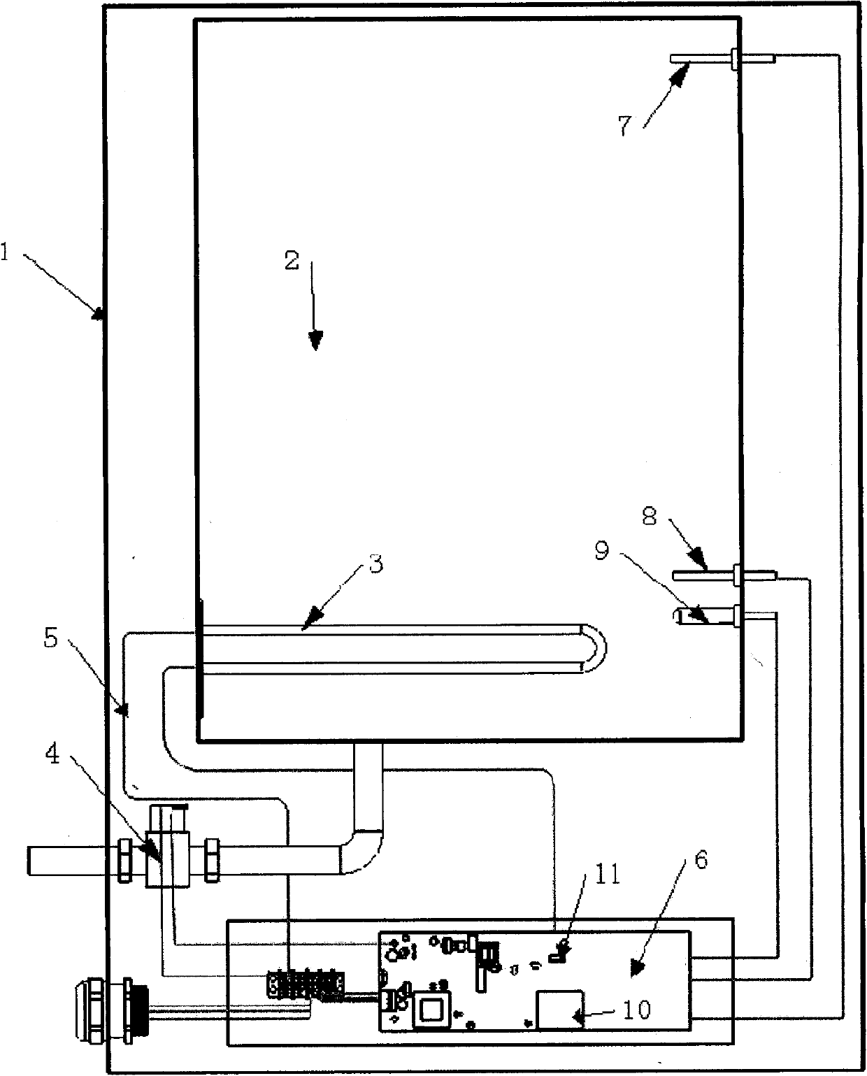 Liquid heating device with adjustable power