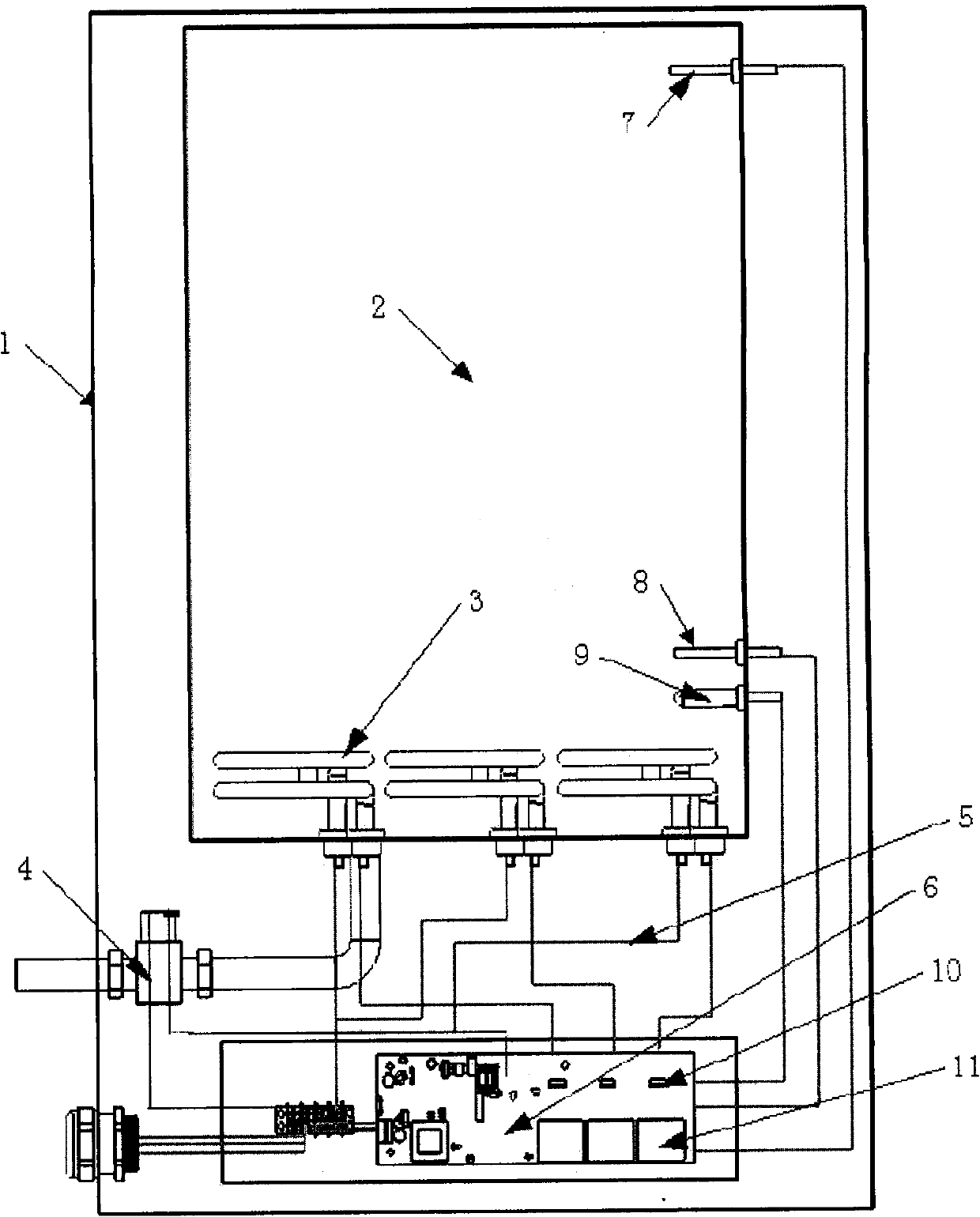 Liquid heating device with adjustable power